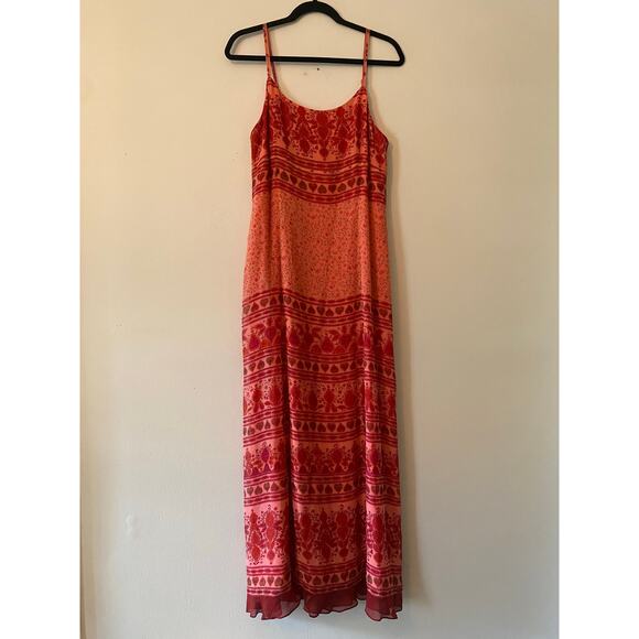 INC International Concepts Dresses & Skirts - International Concepts Y2K Vintage Pink Floral Maxi Dress 100% Silk Women's 12